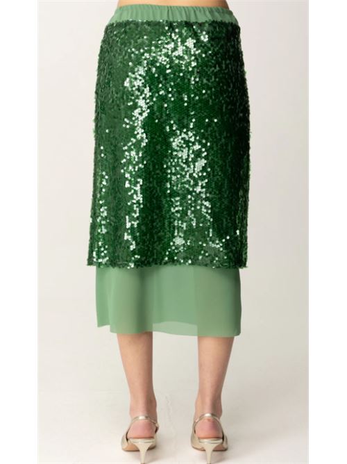 Gonna midi con culisse con doppio Strato e Paillettes Manila Grace MANILA GRACE | N199PY-MA509